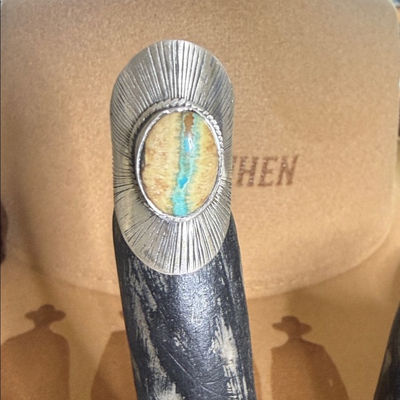 Earth Art hand crafted artisan Jewelry - “Cigar Ring” Royston Ribbon Shaped like the paper ring from a cigar.